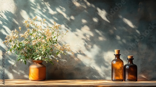 A still life photograph with inanimate objects, photographic still life, visual composition