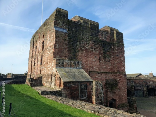 Part of Carlisle Castle in the north of England photo