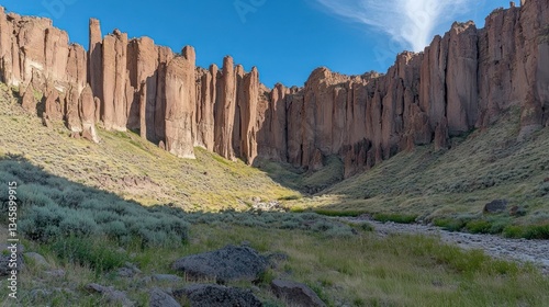 Canyon landscape, vibrant colors