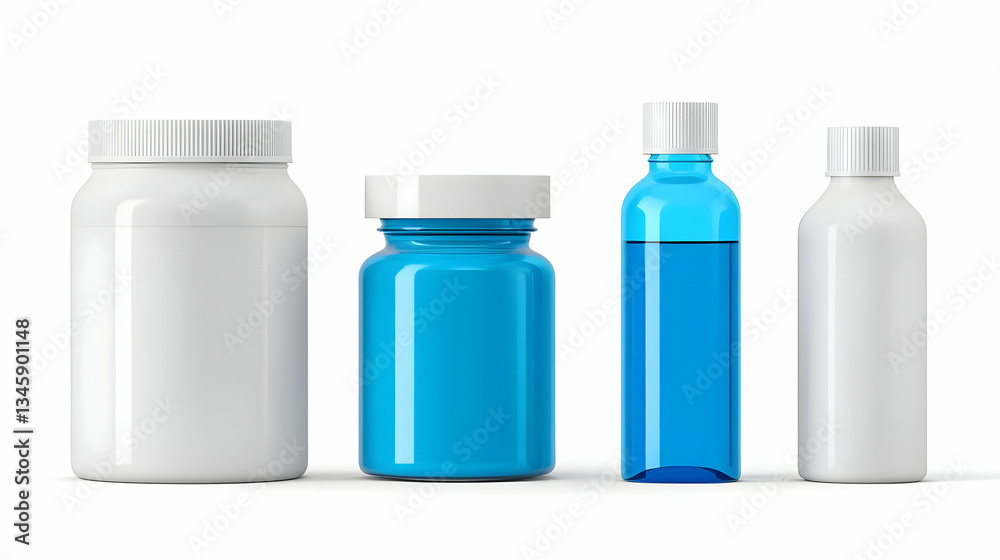 Blank Medicine Bottles And Jars Mockup Blank Medicine Bottles And Jars Mockup