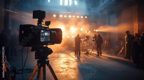 Tapety artystyczne A lighting design for a film set, cinematic lighting, visual storytelling