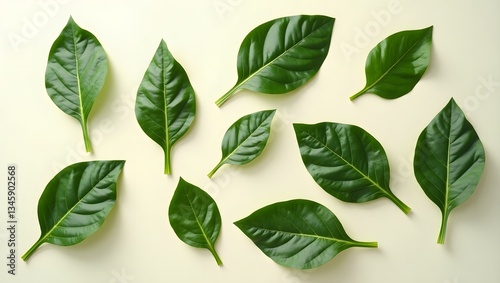 Fresh Green Spinach Leaves Isolated