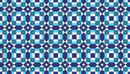 Seamless motif with a harmonious combination of blue and white, giving a clean and professional impression