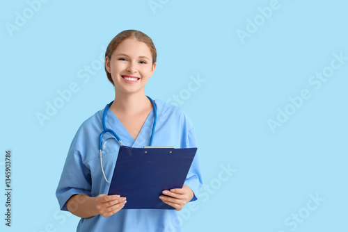 Female medical student with...