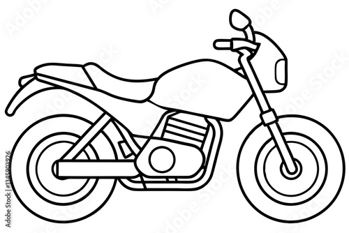 motor bike line art silhouette vector illustration