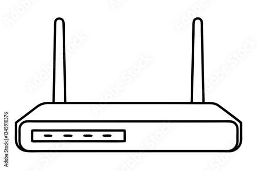 router line art silhouette vector illustration