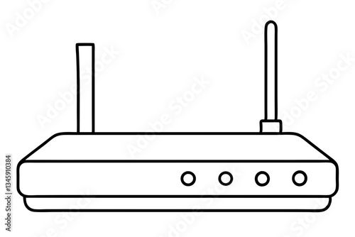 router line art silhouette vector illustration