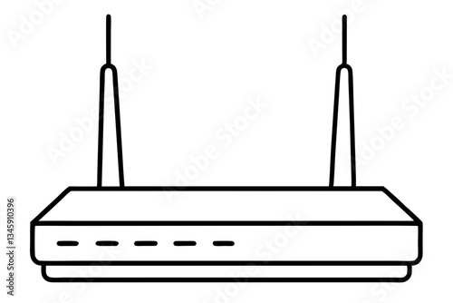 router line art silhouette vector illustration