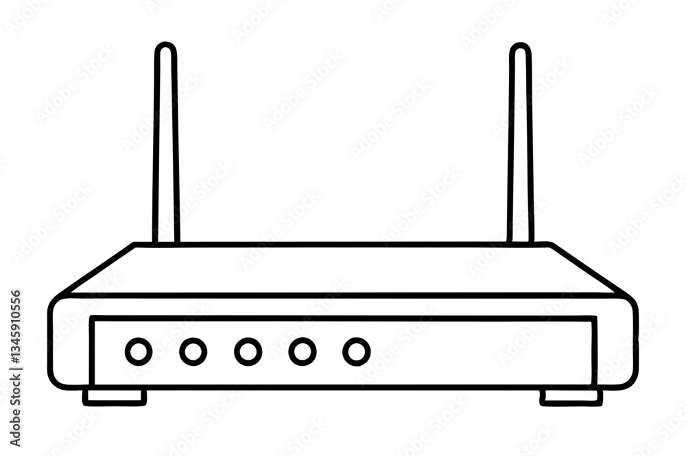 router line art silhouette vector illustration router line art silhouette vector illustration