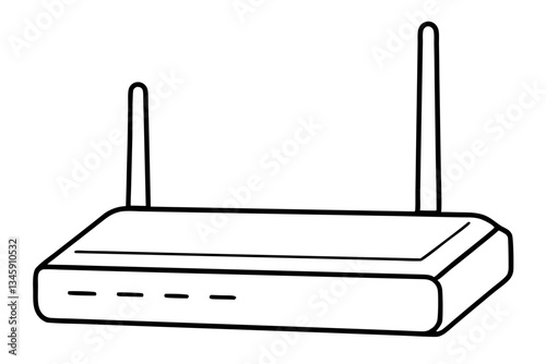 router line art silhouette vector illustration