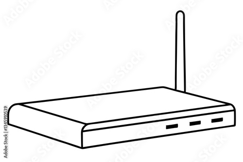 router line art silhouette vector illustration