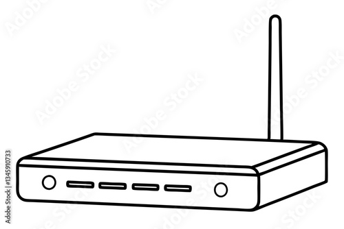 router line art silhouette vector illustration