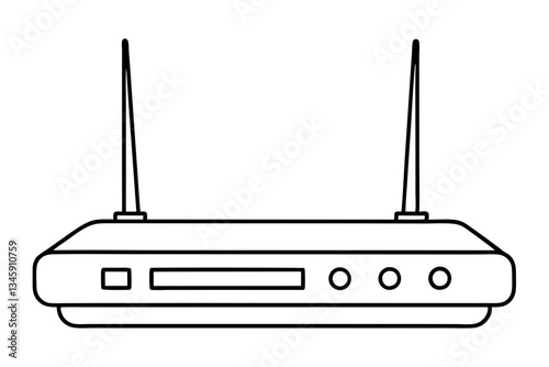 router line art silhouette vector illustration