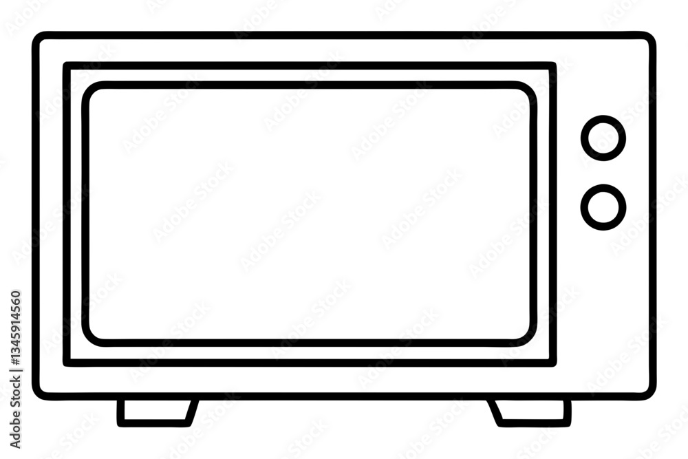 television line art silhouette vector illustration television line art silhouette vector illustration