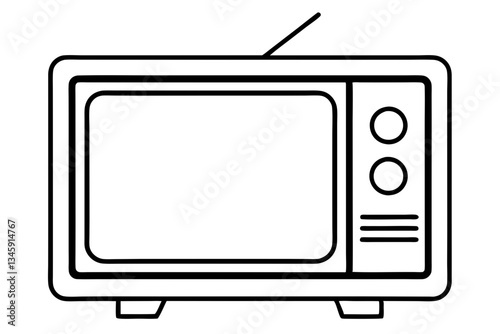 television line art silhouette vector illustration