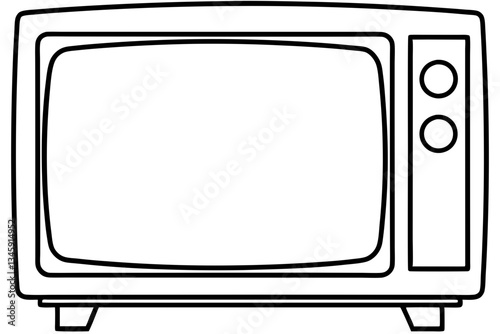 television line art silhouette vector illustration