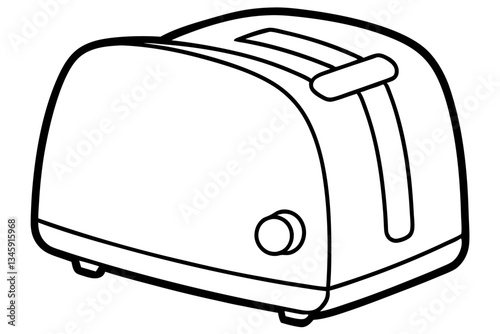 toaster line art silhouette vector illustration