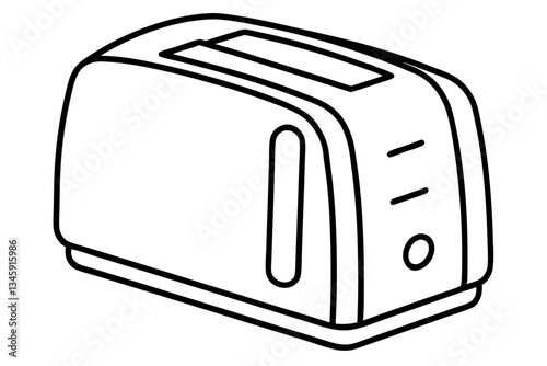 toaster line art silhouette vector illustration
