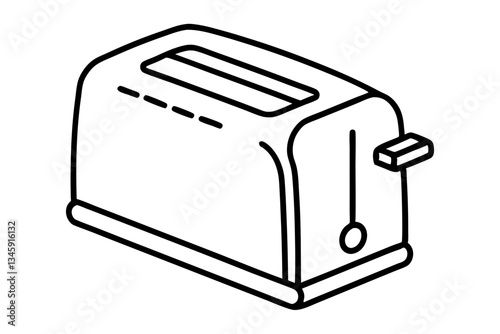 toaster line art silhouette vector illustration