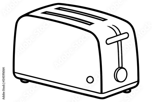 toaster line art silhouette vector illustration