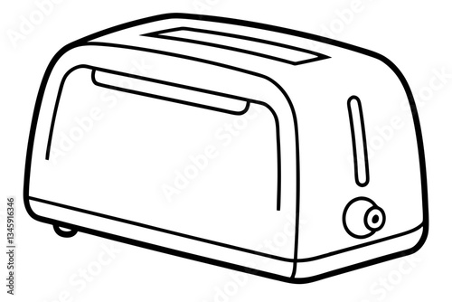 toaster line art silhouette vector illustration