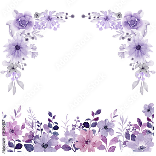 purple flower frame