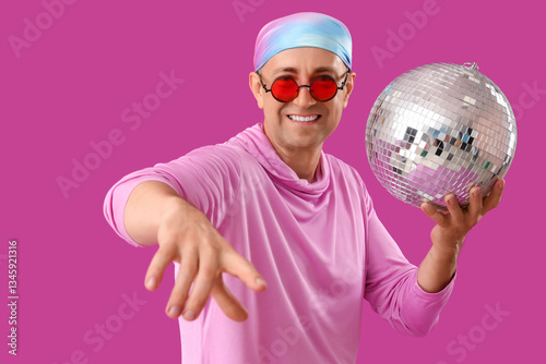Cool mature man with disco ...