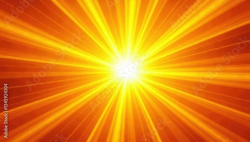 Abstract sunburst, yellow light rays explode outwards , energy, rays