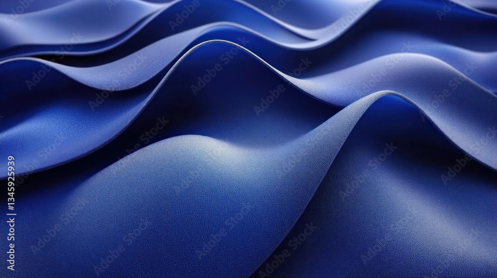 Obraz premium Abstract Blue Waves Smooth Surface Texture Background