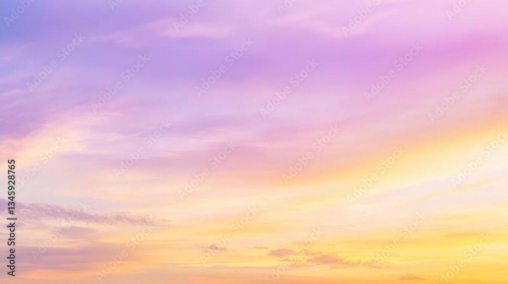 Obraz premium Soft And Dreamy Pastel Sky During Majestic Sunset Hour.