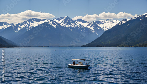 Le calme d'un lac entouré de montagnes