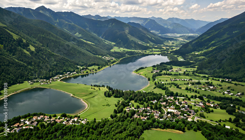 Obraz na płótnie Le Lac aux Milles Couleurs w salonie