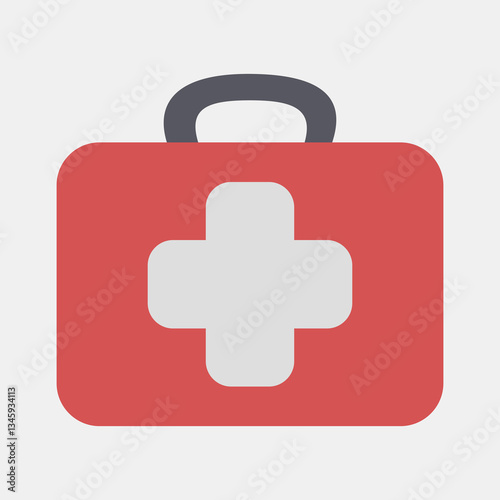 Icon first aid. Camping and adventure elements. Icons in flat style. Good for prints, posters, logo, advertisement, infographics, etc.