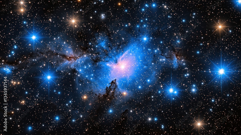Obraz premium Cosmic Nebula: A Celestial Tapestry of Stars and Dust
