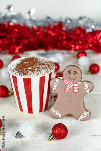 Cup of tasty cocoa drink, C...