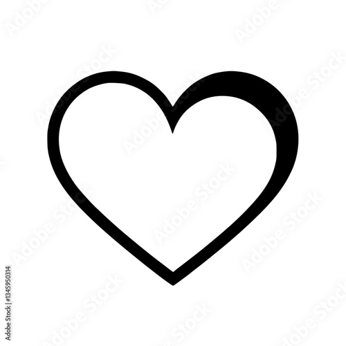Heart Outline: simple elegant symbol of love and connection on Symbolizes affection and emotional bonds Timeless and minimalist design
