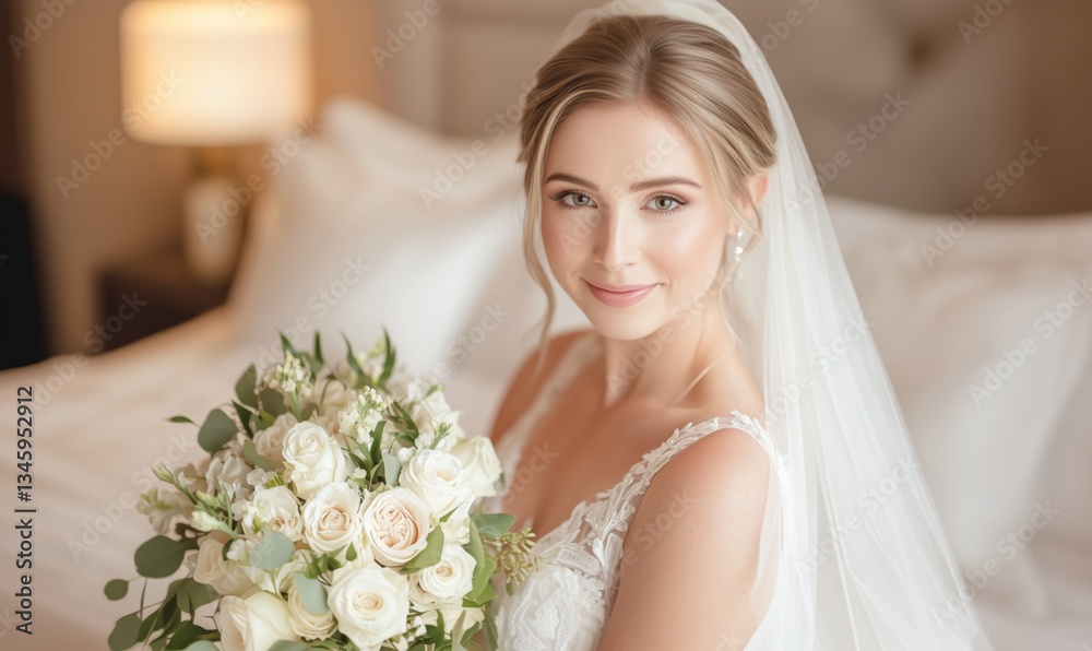 Naklejka premium 웨딩,신랑,신부,부케,스튜디오촬영