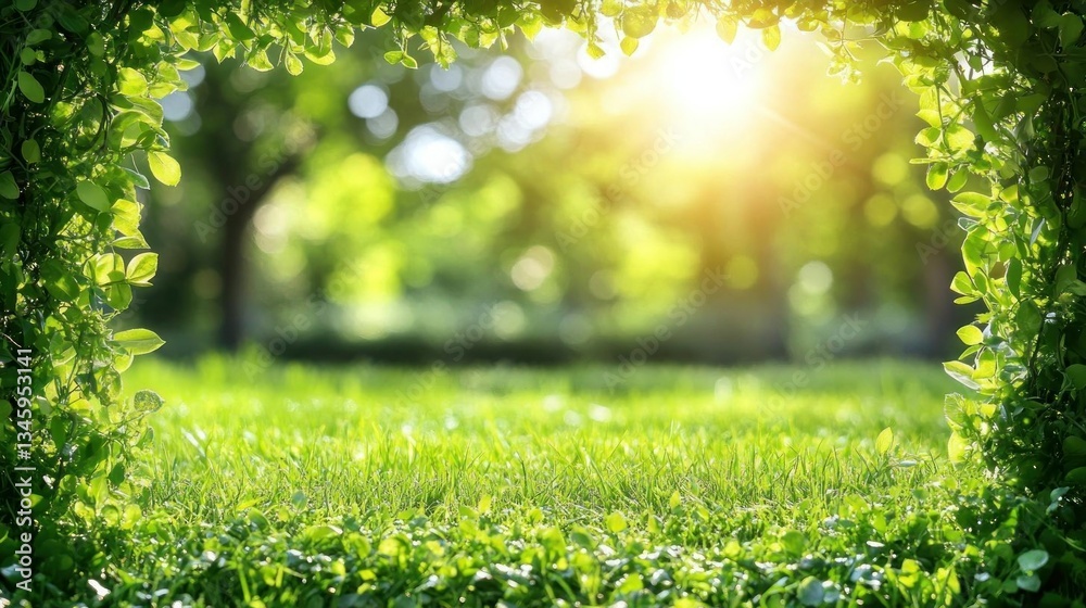 Sunny Spring Meadow Green Nature Background Image Sunny Spring Meadow Green Nature Background Image