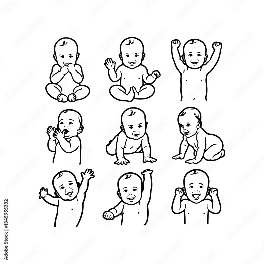 BABY - thin line vector icon set. Pixel perfect. Editable stroke. The set contains icons: Child, Baby baby thin line icons Human newborn baby, toddler or infant flat icon for apps and websites Baby bl BABY - thin line vector icon set. Pixel perfect. Editable stroke. The set contains icons: Child, Baby baby thin line icons Human newborn baby, toddler or infant flat icon for apps and websites Baby bl