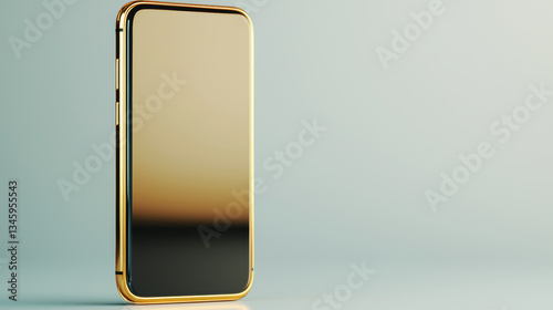 Luxury gold smartphone shimmers, sleek design evokes high end allure, refined technology
