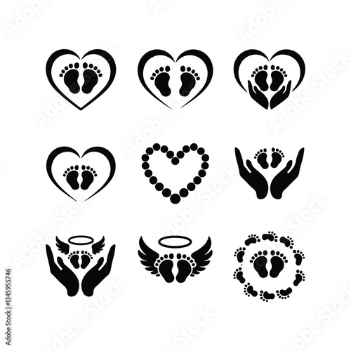 BABY - thin line vector icon set. Pixel perfect. Editable stroke. The set contains icons: Child, Baby baby thin line icons Human newborn baby, toddler or infant flat icon for apps and websites Baby bl