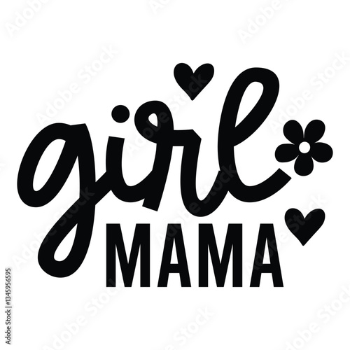 girl mama SVG Art & Illustration