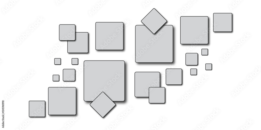 Colorful squares with shadow on a white background. Colorful squares with shadow on a white background. Background of geometric shapes. Abstract background with colorful squares. Colorful squares with shadow on a white background. Colorful squares with shadow on a white background. Background of geometric shapes. Abstract background with colorful squares.