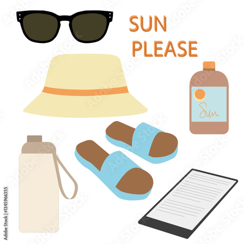 vector illustration summer objects 2