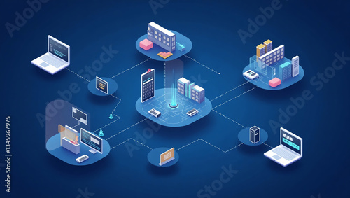 Isometric IoT (Internet of Things) Smart Devices