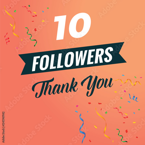 10k followers thanks vector design 