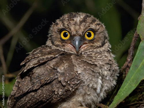 New Caledonian Owlet-Nightjar (Aegotheles savesi) – A mysterious, nocturnal bird with very few sightings. photo