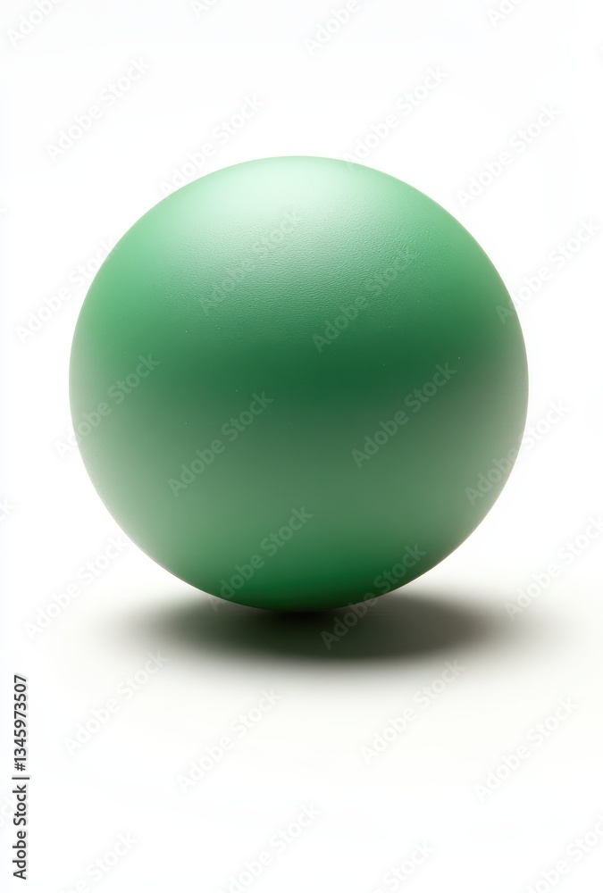 Smooth Green Sphere on White Background with Soft Shadow for Artistic and Design Applications in Various Creative Contexts Smooth Green Sphere on White Background with Soft Shadow for Artistic and Design Applications in Various Creative Contexts
