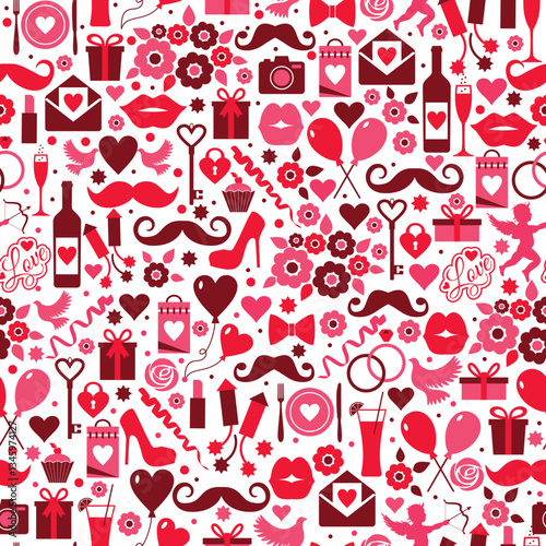 Valentines day seamless pattern on