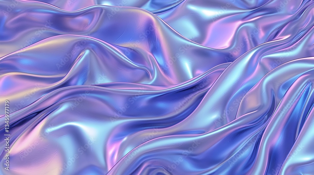 Fototapeta premium Abstract iridescent fabric background. Shimmering, flowing textile texture. Perfect for design projects.